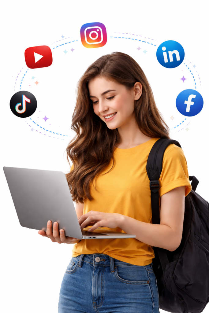 social media connection in action